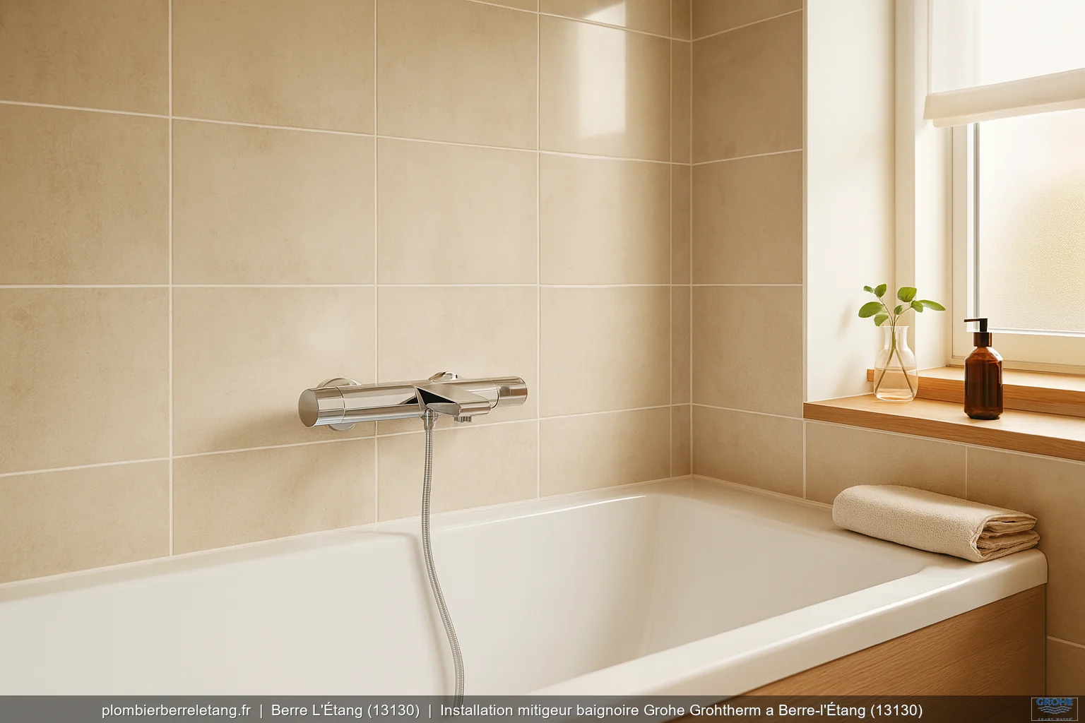 Installation mitigeur baignoire Grohe Grohtherm a Berre-l'Étang (13130)